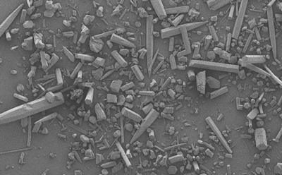 Microscope images of crystals